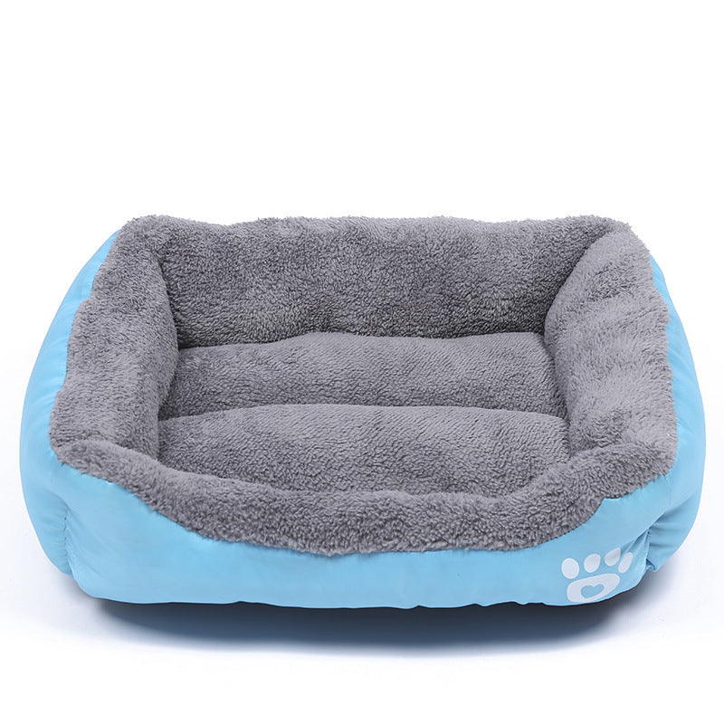 Soft Fleece Pet Sofa Bed with Waterproof Bottom - Winter Dog & Cat Cushion