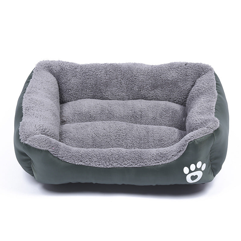 Soft Fleece Pet Sofa Bed with Waterproof Bottom - Winter Dog & Cat Cushion