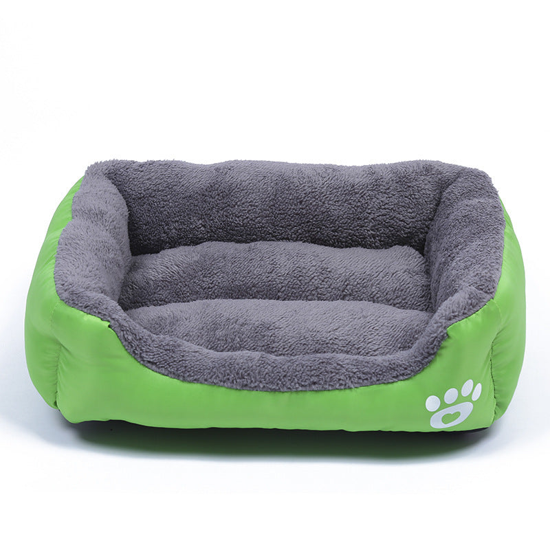 Soft Fleece Pet Sofa Bed with Waterproof Bottom - Winter Dog & Cat Cushion