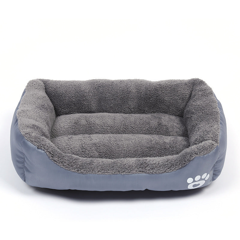 Soft Fleece Pet Sofa Bed with Waterproof Bottom - Winter Dog & Cat Cushion