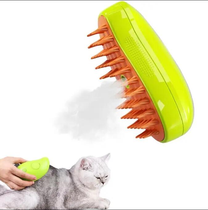 3-in-1 Steamy Cat & Dog Brush - Self-Cleaning Pet Massage Comb