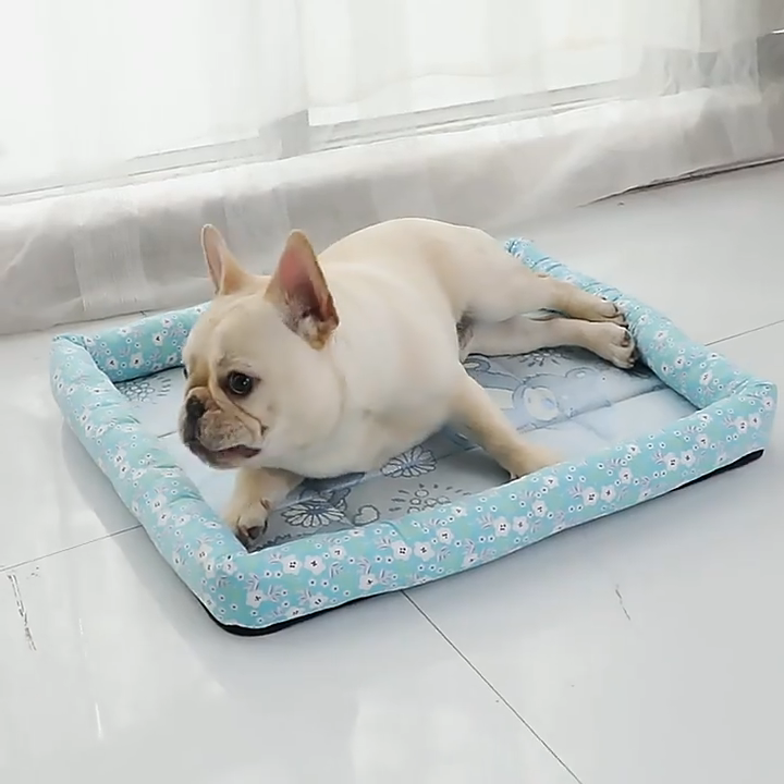 Summer Cooling Pet Bed - Breathable Ice Mat Kennel for Dogs & Cats
