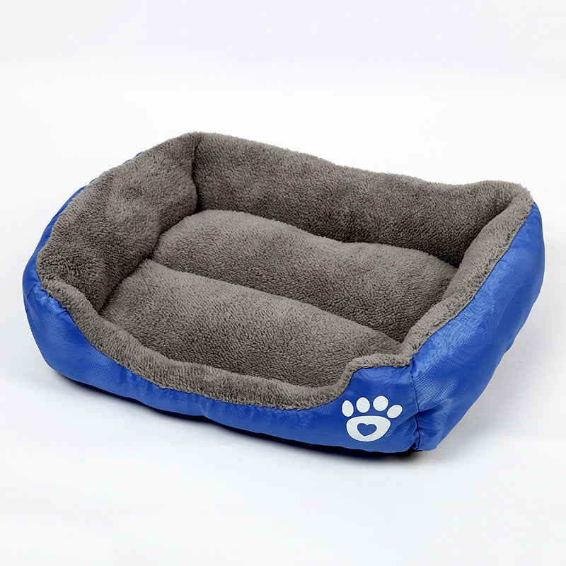 Soft Fleece Pet Sofa Bed with Waterproof Bottom - Winter Dog & Cat Cushion